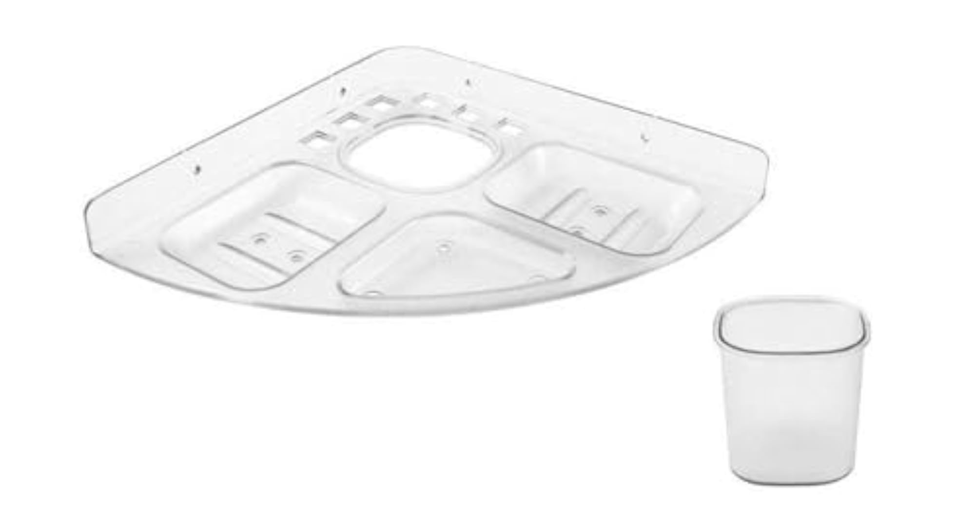5in1 Plastic Unbreakable Soap Dish with Toothbrush Holder