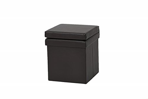 Folding Chair/Ottoman, Brown Faux Leather