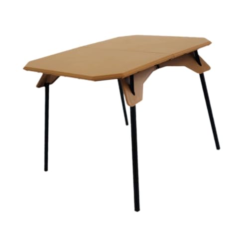Yiju Adjustable Height Folding Table for Outdoor Activities and Gatherings, Khaki