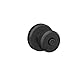 Schlage F40 BWE 622 GSN Bowery Door Knob with Greyson Trim, Bed & Bath Privacy Lock, Matte Black