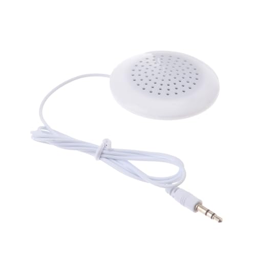 KICHOUSE Portable Pillow Speaker 3.5mm Plug Compact Bed Pillow Speaker Sleep Music White