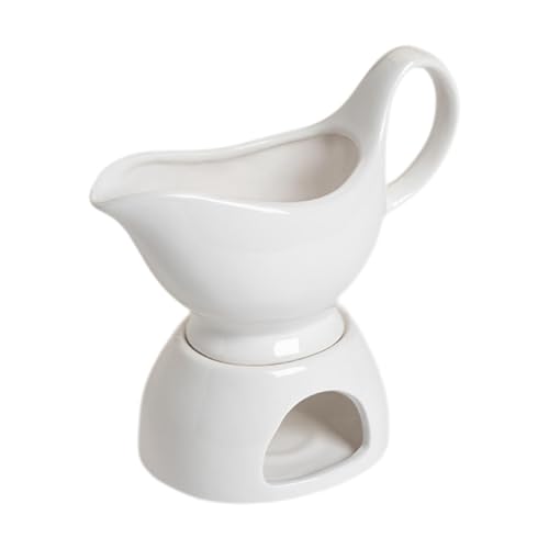 KESOTO Olla para Fondue, Juego de de Cerámica, Plato para para Asar, Juego de para Vacaciones, Recipiente para Caldo