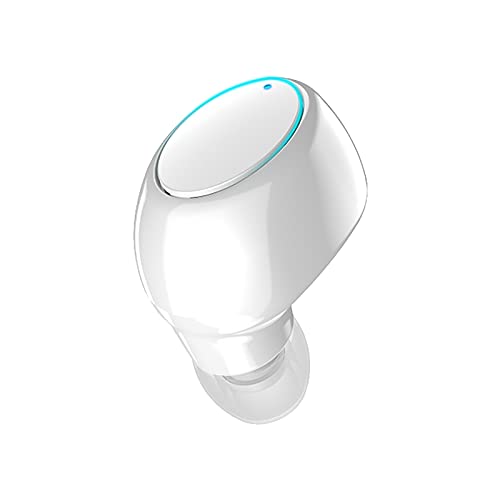 Earphones Bluetooth Wireless,Stereo Upgrated Bluetooth Earphones in Ear Built-in Hd Mic Headset Premium Deep Bass for Sport,Mini Invisible Stereo Earphones,Wireless Earbuds with Microphone (White)