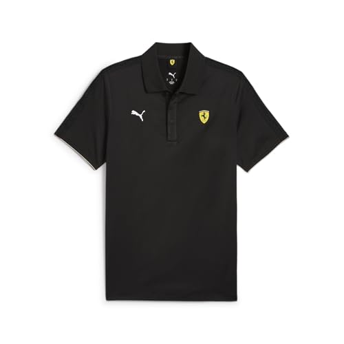 PUMA Men's Standard Scuderia Ferrari Formula 1 Cloudspun Polo, Black SS25, Large