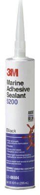 3M 06504 Marine Adhesive Sealant 5200, Black, 10-Oz. (Pack Of 12) #TOP22