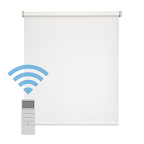 Easydeco - Estor Enrollable a Motor a Batería Daylight Translúcido (Crudo, 160_x_250_cm) | Tamaño Tela 156,5 x 250 cm