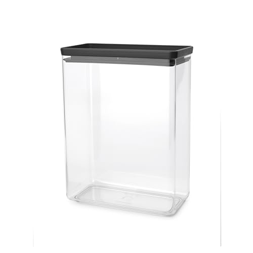 Récipient empilable Brabantia TASTY+ | Récipient alimentaire hermétique avec joint en silicone pour cuisine au format XXL | Pour aliments secs et humides,...