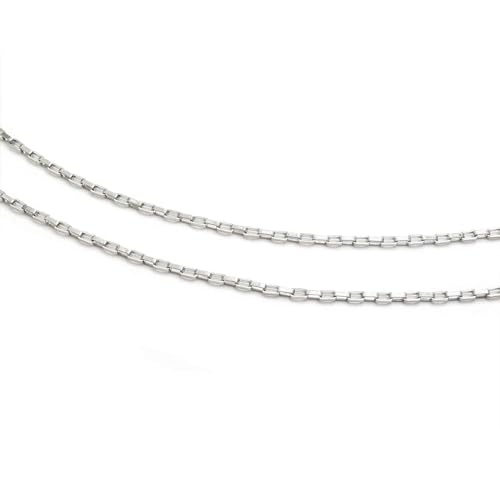 Vintageparts Venezianerkette aus 304 Edelstahl 4x2mm 1m zum Schmuck selber basteln Kettenrohling zur herstellung von Damenschmuck Herrenschmuck