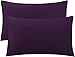 Premium Hotel Quality 2 Piece Pillow Cases 100% Egyptian Cotton 600 Thread Count Pattern Solid (Queen Purple )