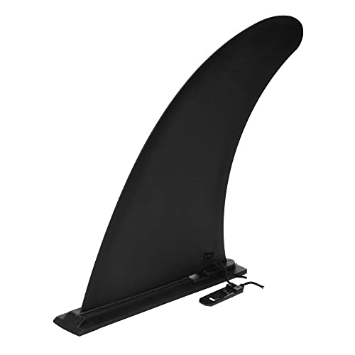 ECD Germany Aleta Sup Premium para Tablas de Paddle Surf, ala Central Extraíble, Sistemas Deslizantes, 25x21x3,5 cm, Nailon, Negro, Alerón de Repuesto Universal Desmontable para Paddle Board de Remo