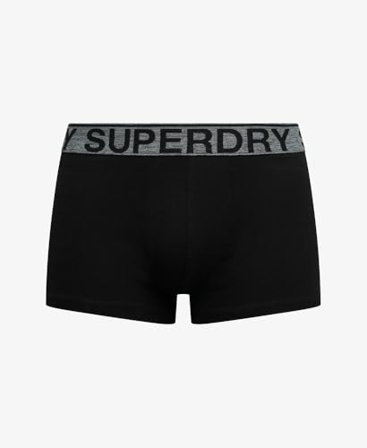 Superdry Men's 3 Pack Trunks, Triple Black/Grey4