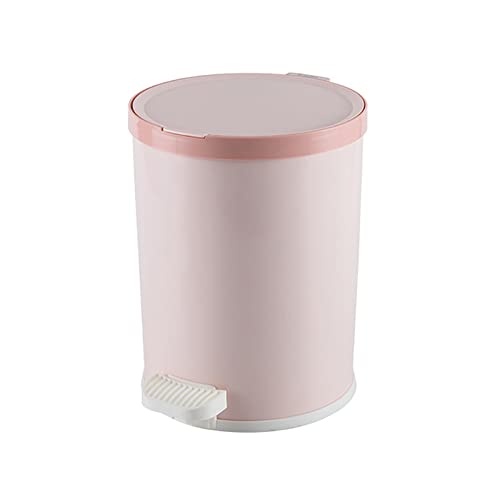Poubelle avec couvercle rose ronde 6 l pour chambre fille