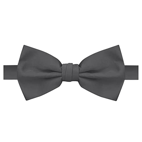 Image of Jacob Alexander Men's Pretied Banded Adjustable Solid Color Bowtie