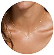 Time and Tru Silvertone Pave Initial Letter Necklace Set, 2 Pieces, Letter U