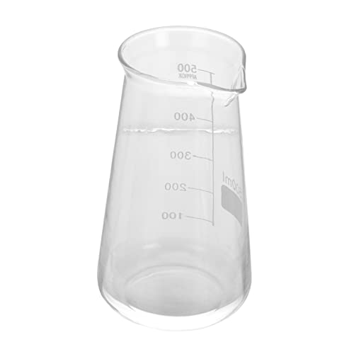 VALICLUD 500ml Lab Beaker Large Scale Heat Resistant Measuring Cup for Household Lab Baking