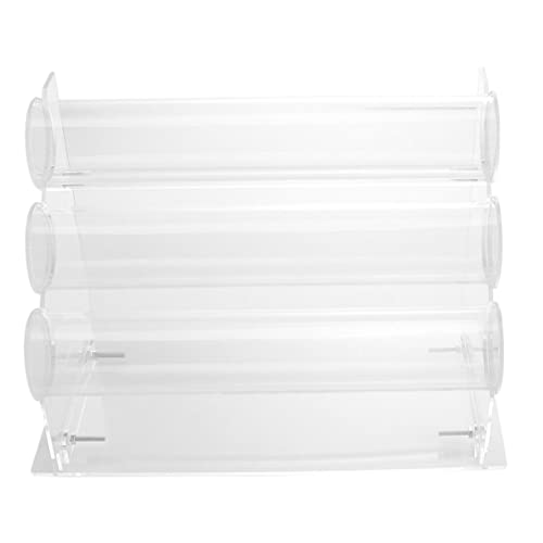GLSTOY Soporte De Pulseras Acrílico Transparente De Tres Para Exhibición Almacenamiento De Joyas y Diademas Organizador De Escritorio Resistente y Fácil De Montar