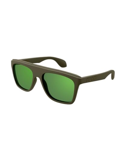 Gucci GG1570S 005 Green/Mirrored Green Square Men's Sunglasses2