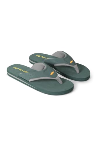 Animal Jekyl Flip-Flops fĂĽr Herren - leichte und bequeme Slip-on Schuhe mit weich gepolsterten oberen Riemen - am besten fĂĽr FrĂĽhling, Sommer und Strand GrĂĽn (01) 47