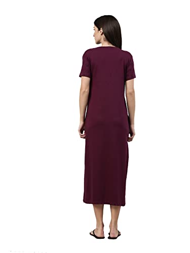Image of KRYPTIC Womens Pure Cotton Printed Maxi Nightdress