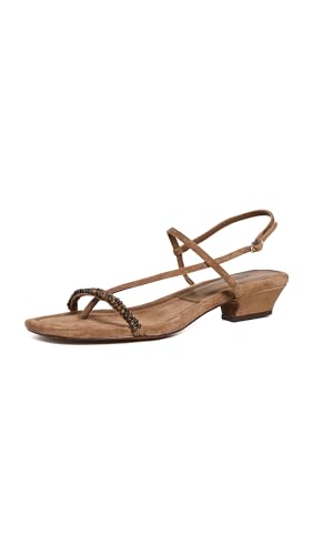 Madewell Womens Tonio Beaded Strappy Sandals Aged Cognac 8 Medium US