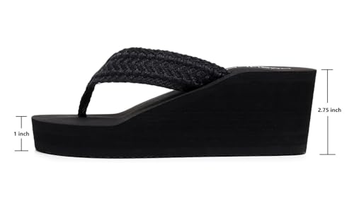 Womens Platform Flip Flops Arch Support Wedge Sandal Soft Cushion Beach Thong Sandals2