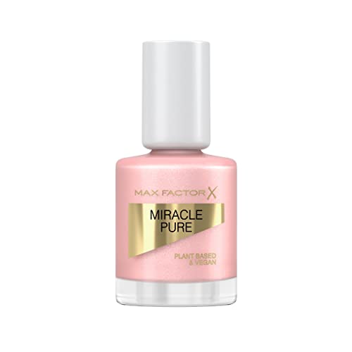 Max Factor, Smalto Unghie Miracle Pure Nail Colour, Smalto 100% Vegano, con Formula Traspirante, Asciuga Velocemente, Formato 12 ml, Colore 202 Natural Pearl