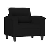  Fauteuil noir 60 cm tissu microfibre 359552