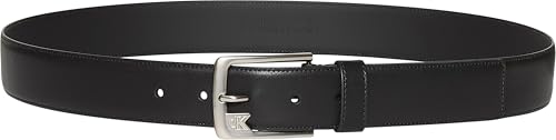 Cinturón Calvin Klein con hebilla texturizada premium en cuero negro