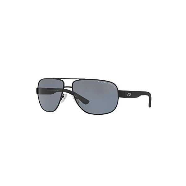 A|X ARMANI EXCHANGE Men's AX2012S Sunglasses, Matte Black/Grey Polarized, 62 mm - Image 3