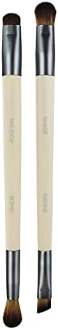 EcoTools Eye Enhancing Duo Makeup Brush Kit, For Enhanced Eye Look, Use to Define, Blend, Smudge, and Shade, 2 Piece Set