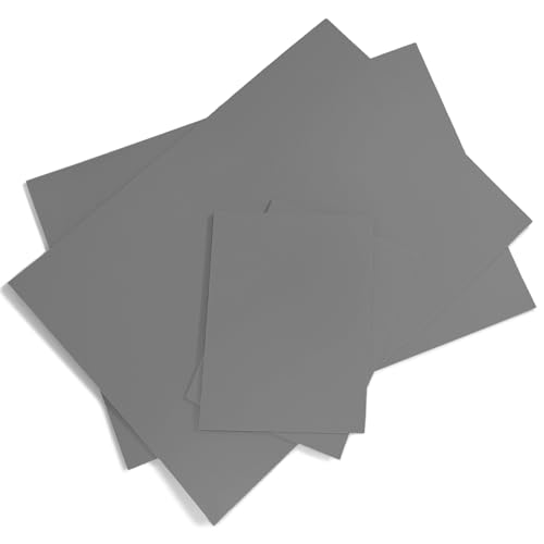 Pizens Linoldruck Platte 4 Stück Grau Linolplatten für Linolschnitt Linoleum Print Set für Stempel Bastel und Druckprojekte (A4+A6)