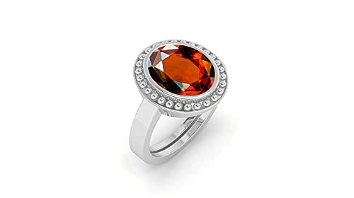 Bague en hessonite astrologique gomed stone naturelle pour homme femme