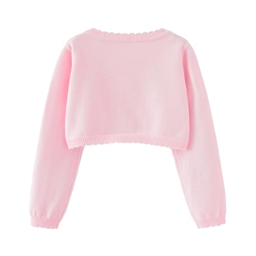 Image of Girls Cardigan Sweater Toddler Long Sleeve One Button Bolero Shrug