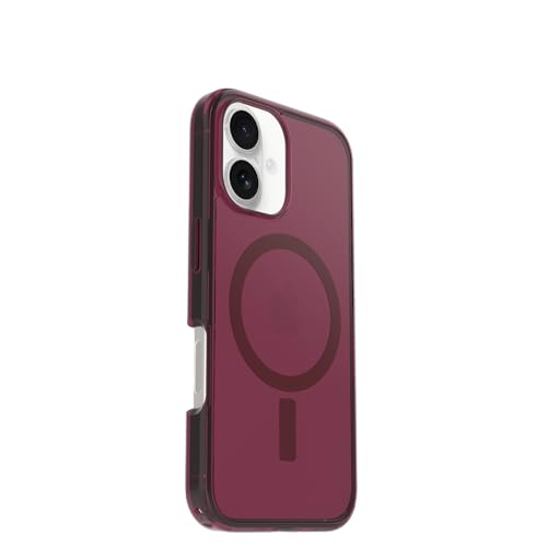 Image of OtterBox iPhone 16 Symmetry Series Clear Case - Foxberry Pink - Ultra-Thin, Sleek iPhone Case, Glitter iPhone Case