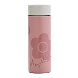 MARY QUANT (マリークヮント) ステンレスボトル (ピンク / 300ml / 約16.9x5.8x5.8cm) ランチグッズ 水筒 くすみ パステル デイジー (保温保冷・氷止め付き) 001273-0001