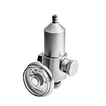 Airgas Single Stage 1000 psi Brass Plated Non-Corrosive Cylinder Regulator with Valve CGA-C10 0.9 lpm Preset Flow 2 Pack