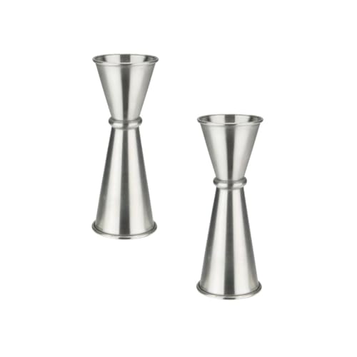 Soro Essentials- 1 oz / 2 oz Stainless Steel Japanese-Style Jigger Set of 2- Double Cocktail Jigger Bartending Measuring Cocktails Jigger Bartender Tools for Shot Liquor Alcohol Home Bar Drink Kitchen