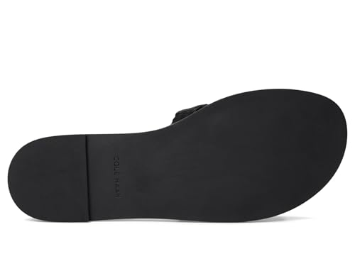Cole Haan Cole Haan Women's Flynn Slotted Slides, Black Leather, 10-B US