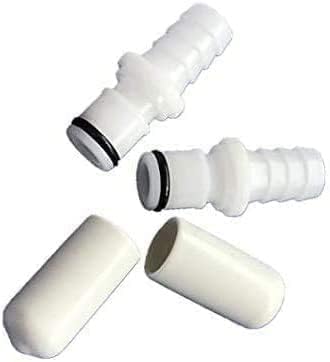 Repuesto de 2 conectores macho M236 + 2 tapas para probar fugas en la cámara de aire de la cama con número de sueño