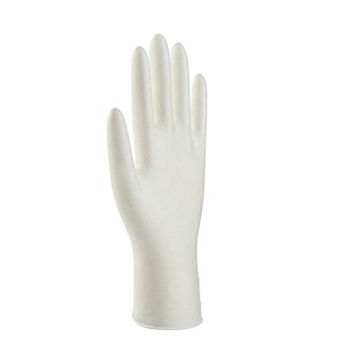 AJAC Disposable PVC Gloves, Multi-Purpose Protective Thick Transparent Safety Mittens, Household Or Food-Prep Uses, 50 Pairs,M