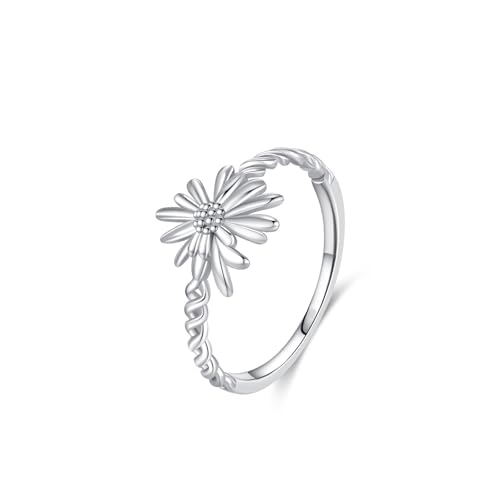 Bague en or blanc 18k tournesol personnalisable finis les bijoux ternes qui irritent la peau