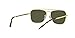 Ray-Ban Unisex RB3636 New Caravan Square Sunglasses, Legend Gold/Green, 58 mm