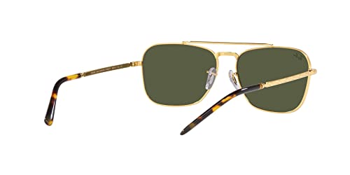 Ray-Ban Unisex RB3636 New Caravan Square Sunglasses, Legend Gold/Green, 55 mm - image 7
