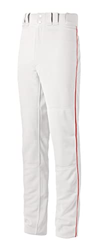 Mizuno passepoilé Premier Pro pantalon sport homme blanc liseré noir