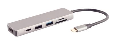 SHIVERPEAKS® Basic-S-USB-Dock-USB-C multiport Dockingstation, 6 en 1, HDMI, PD, Hub, SD Marque