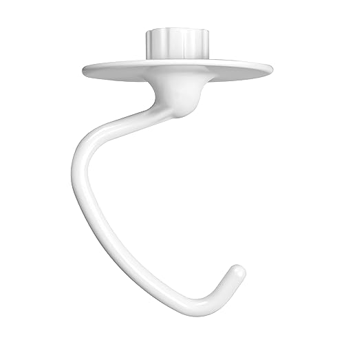 Image of K45DH Dough Hook for KitchenAid 4.5 /5 Quart Tilt-Head Stand Mixers, K45DH Bread Pizza Dough Hook Replacement for KitchenAid Stand Mixers, White