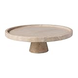 Villeroy & Boch - Manufacture Travertine Servierschale mit Fuß Beige, Handarbeit, Elegantes Design aus Naturstein in Sandton, Schale, Tischdeko Stein, Dekoration, Geschirr, Travertin