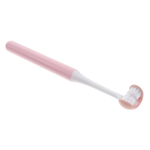 PENIKOKO Cepillo de Dientes Envolvente para Adultos con Cerdas Suaves Ergonómico Antideslizante Cuidado Bucal Limpieza Completa Portátil Rosa