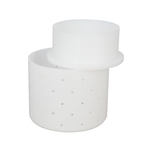 Milky Moule à fromage avec couvercle presseur Ø 110 mm – Moule à fromage à faire soi-même – Moules à fromage pour camembert et fromage à la crème – Moule...