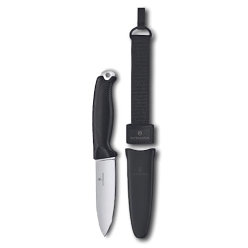 Victorinox Pocket Knife Venture, 5 Functions, Swiss Made, Fixed Outdoor Knife incl. 10.5 cm Blade and Hex Hole, Full Tang, Black